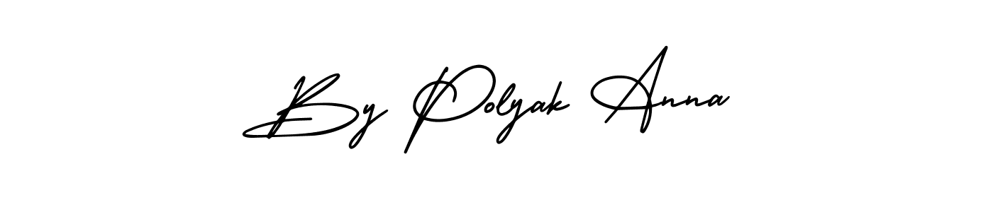 Make a beautiful signature design for name By Polyak Anna. Use this online signature maker to create a handwritten signature for free. By Polyak Anna signature style 3 images and pictures png