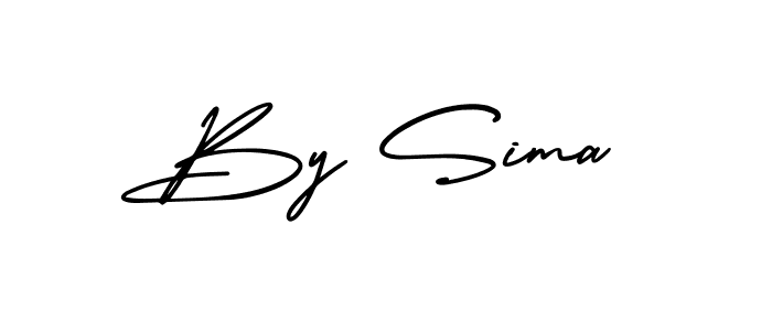 Design your own signature with our free online signature maker. With this signature software, you can create a handwritten (AmerikaSignatureDemo-Regular) signature for name By Sima. By Sima signature style 3 images and pictures png