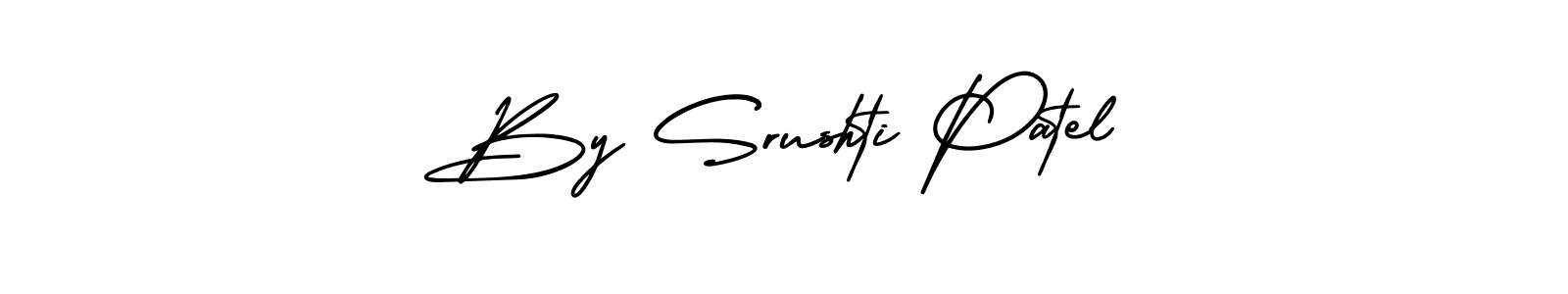 How to make By Srushti Patel name signature. Use AmerikaSignatureDemo-Regular style for creating short signs online. This is the latest handwritten sign. By Srushti Patel signature style 3 images and pictures png