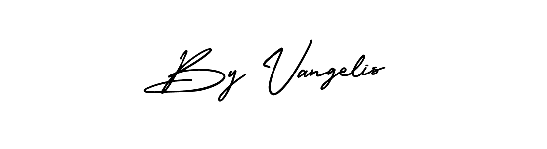 Make a beautiful signature design for name By Vangelis. With this signature (AmerikaSignatureDemo-Regular) style, you can create a handwritten signature for free. By Vangelis signature style 3 images and pictures png