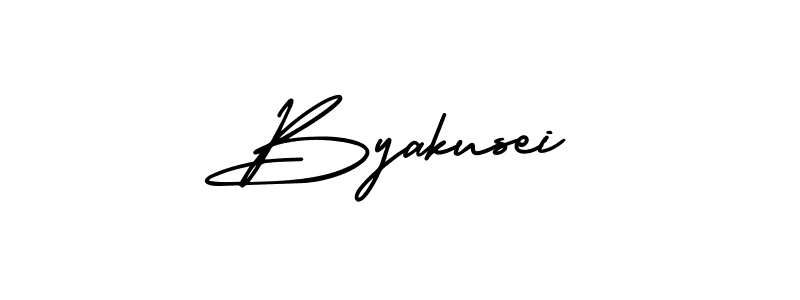 Byakusei stylish signature style. Best Handwritten Sign (AmerikaSignatureDemo-Regular) for my name. Handwritten Signature Collection Ideas for my name Byakusei. Byakusei signature style 3 images and pictures png