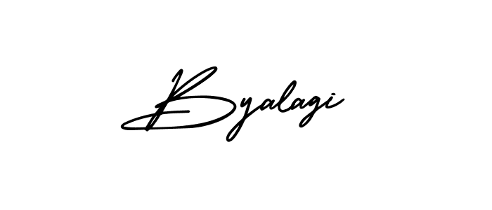 Make a beautiful signature design for name Byalagi. With this signature (AmerikaSignatureDemo-Regular) style, you can create a handwritten signature for free. Byalagi signature style 3 images and pictures png