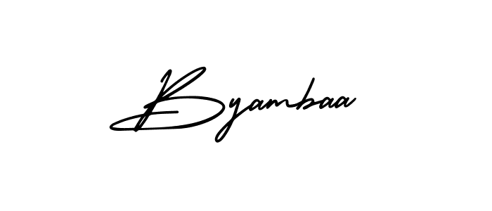 AmerikaSignatureDemo-Regular is a professional signature style that is perfect for those who want to add a touch of class to their signature. It is also a great choice for those who want to make their signature more unique. Get Byambaa name to fancy signature for free. Byambaa signature style 3 images and pictures png