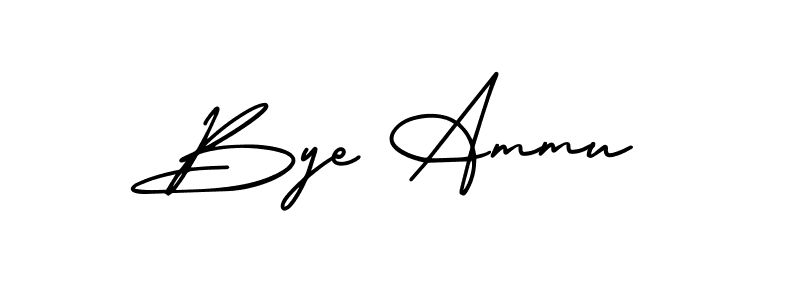 AmerikaSignatureDemo-Regular is a professional signature style that is perfect for those who want to add a touch of class to their signature. It is also a great choice for those who want to make their signature more unique. Get Bye Ammu name to fancy signature for free. Bye Ammu signature style 3 images and pictures png