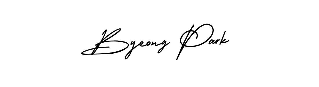 AmerikaSignatureDemo-Regular is a professional signature style that is perfect for those who want to add a touch of class to their signature. It is also a great choice for those who want to make their signature more unique. Get Byeong Park name to fancy signature for free. Byeong Park signature style 3 images and pictures png
