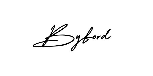 Use a signature maker to create a handwritten signature online. With this signature software, you can design (AmerikaSignatureDemo-Regular) your own signature for name Byford. Byford signature style 3 images and pictures png