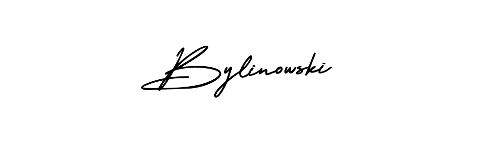 How to make Bylinowski name signature. Use AmerikaSignatureDemo-Regular style for creating short signs online. This is the latest handwritten sign. Bylinowski signature style 3 images and pictures png