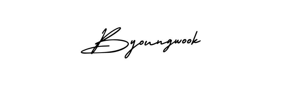 Make a short Byoungwook signature style. Manage your documents anywhere anytime using AmerikaSignatureDemo-Regular. Create and add eSignatures, submit forms, share and send files easily. Byoungwook signature style 3 images and pictures png