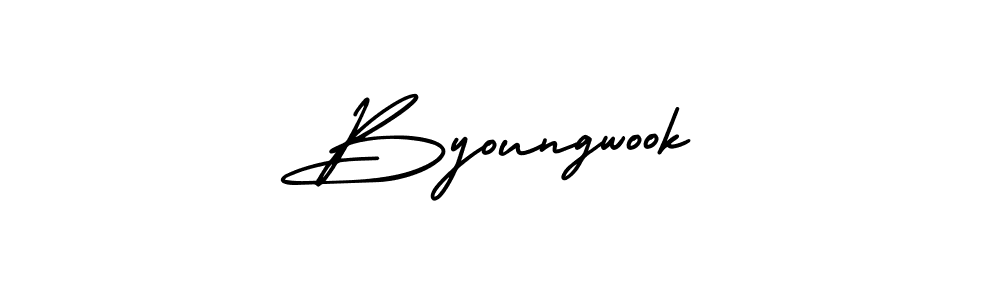 Make a short Byoungwook signature style. Manage your documents anywhere anytime using AmerikaSignatureDemo-Regular. Create and add eSignatures, submit forms, share and send files easily. Byoungwook signature style 3 images and pictures png