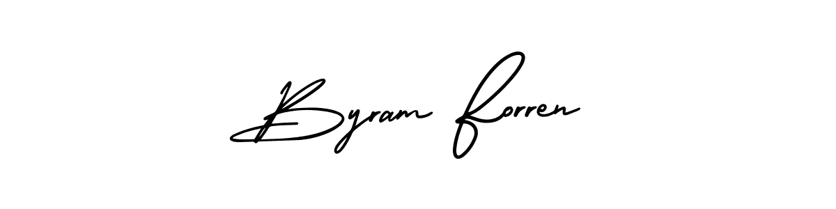 Design your own signature with our free online signature maker. With this signature software, you can create a handwritten (AmerikaSignatureDemo-Regular) signature for name Byram Forren. Byram Forren signature style 3 images and pictures png