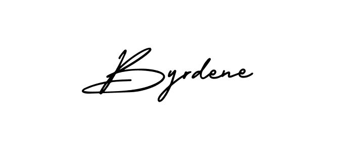 Design your own signature with our free online signature maker. With this signature software, you can create a handwritten (AmerikaSignatureDemo-Regular) signature for name Byrdene. Byrdene signature style 3 images and pictures png