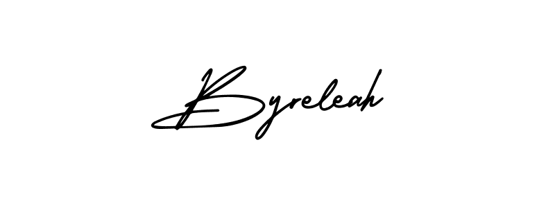 Design your own signature with our free online signature maker. With this signature software, you can create a handwritten (AmerikaSignatureDemo-Regular) signature for name Byreleah. Byreleah signature style 3 images and pictures png