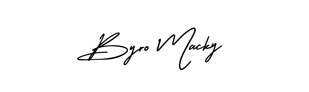Also we have Byro Macky name is the best signature style. Create professional handwritten signature collection using AmerikaSignatureDemo-Regular autograph style. Byro Macky signature style 3 images and pictures png