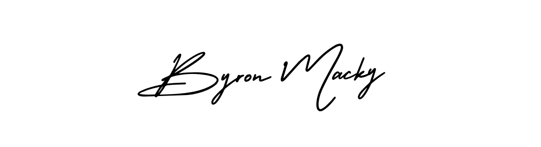 if you are searching for the best signature style for your name Byron Macky. so please give up your signature search. here we have designed multiple signature styles  using AmerikaSignatureDemo-Regular. Byron Macky signature style 3 images and pictures png