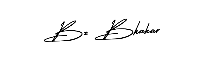 Design your own signature with our free online signature maker. With this signature software, you can create a handwritten (AmerikaSignatureDemo-Regular) signature for name Bz Bhakar. Bz Bhakar signature style 3 images and pictures png