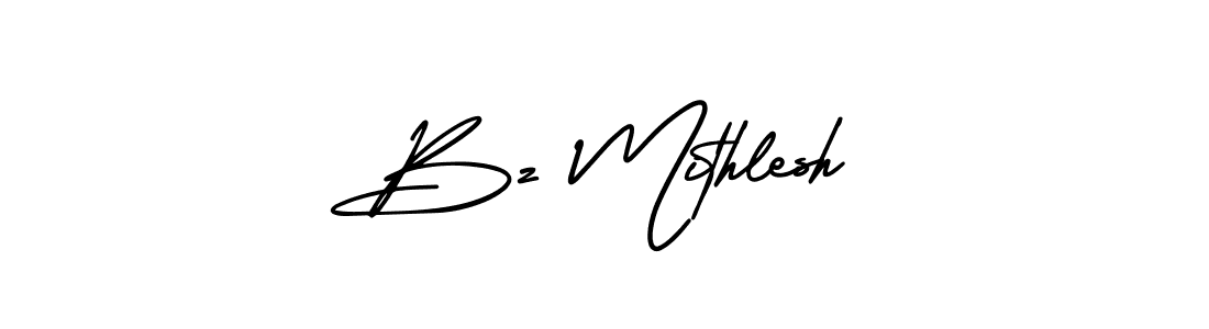 Use a signature maker to create a handwritten signature online. With this signature software, you can design (AmerikaSignatureDemo-Regular) your own signature for name Bz Mithlesh. Bz Mithlesh signature style 3 images and pictures png