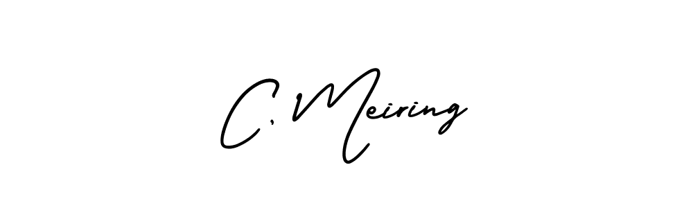 Create a beautiful signature design for name C, Meiring. With this signature (AmerikaSignatureDemo-Regular) fonts, you can make a handwritten signature for free. C, Meiring signature style 3 images and pictures png