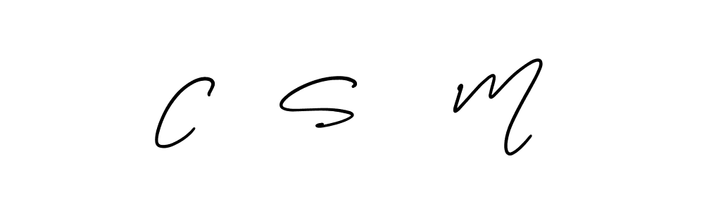 The best way (AmerikaSignatureDemo-Regular) to make a short signature is to pick only two or three words in your name. The name C   S    M include a total of six letters. For converting this name. C   S    M signature style 3 images and pictures png