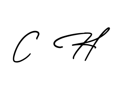 How to make C  H name signature. Use AmerikaSignatureDemo-Regular style for creating short signs online. This is the latest handwritten sign. C  H signature style 3 images and pictures png