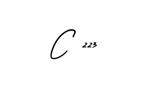 Use a signature maker to create a handwritten signature online. With this signature software, you can design (AmerikaSignatureDemo-Regular) your own signature for name C 223. C 223 signature style 3 images and pictures png