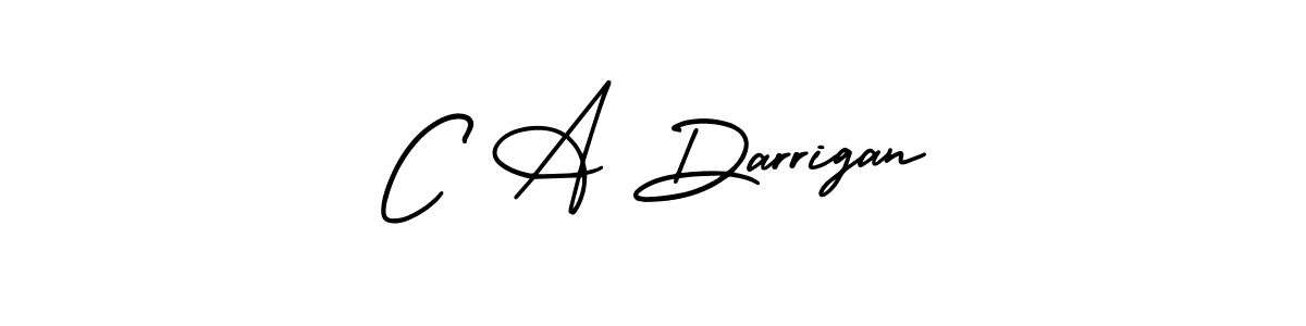 You should practise on your own different ways (AmerikaSignatureDemo-Regular) to write your name (C A Darrigan) in signature. don't let someone else do it for you. C A Darrigan signature style 3 images and pictures png