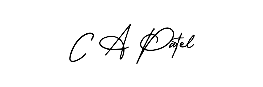 C A Patel stylish signature style. Best Handwritten Sign (AmerikaSignatureDemo-Regular) for my name. Handwritten Signature Collection Ideas for my name C A Patel. C A Patel signature style 3 images and pictures png