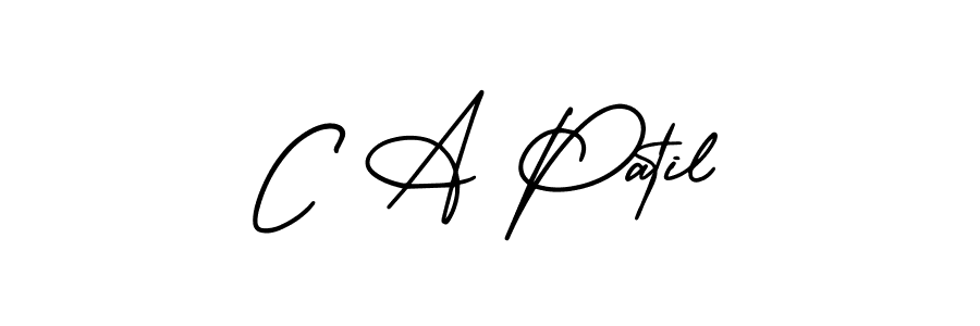 Design your own signature with our free online signature maker. With this signature software, you can create a handwritten (AmerikaSignatureDemo-Regular) signature for name C A Patil. C A Patil signature style 3 images and pictures png