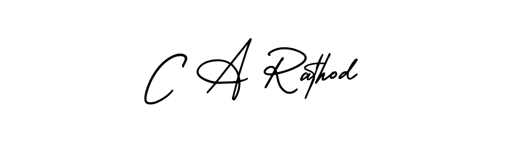 This is the best signature style for the C A Rathod name. Also you like these signature font (AmerikaSignatureDemo-Regular). Mix name signature. C A Rathod signature style 3 images and pictures png