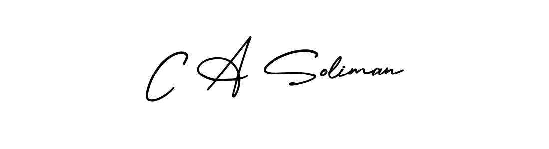 How to Draw C A Soliman signature style? AmerikaSignatureDemo-Regular is a latest design signature styles for name C A Soliman. C A Soliman signature style 3 images and pictures png