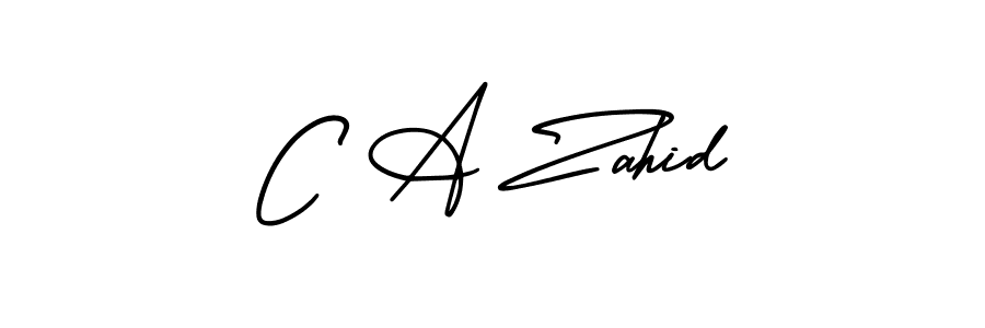 C A Zahid stylish signature style. Best Handwritten Sign (AmerikaSignatureDemo-Regular) for my name. Handwritten Signature Collection Ideas for my name C A Zahid. C A Zahid signature style 3 images and pictures png
