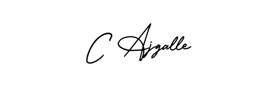 AmerikaSignatureDemo-Regular is a professional signature style that is perfect for those who want to add a touch of class to their signature. It is also a great choice for those who want to make their signature more unique. Get C Ajgalle name to fancy signature for free. C Ajgalle signature style 3 images and pictures png
