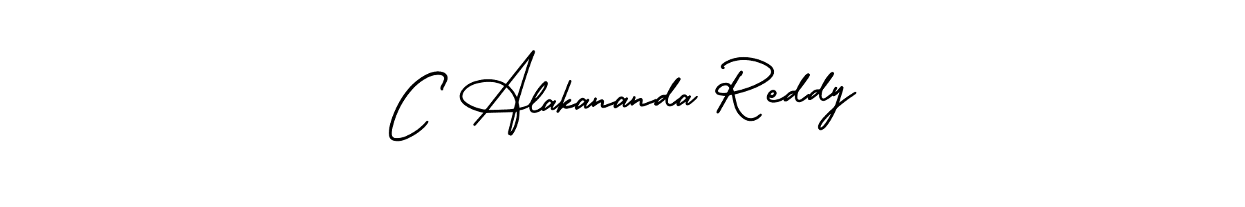 The best way (AmerikaSignatureDemo-Regular) to make a short signature is to pick only two or three words in your name. The name C Alakananda Reddy include a total of six letters. For converting this name. C Alakananda Reddy signature style 3 images and pictures png