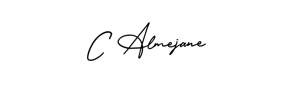 C Almejane stylish signature style. Best Handwritten Sign (AmerikaSignatureDemo-Regular) for my name. Handwritten Signature Collection Ideas for my name C Almejane. C Almejane signature style 3 images and pictures png