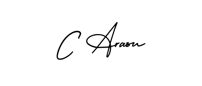 You should practise on your own different ways (AmerikaSignatureDemo-Regular) to write your name (C Arasu) in signature. don't let someone else do it for you. C Arasu signature style 3 images and pictures png