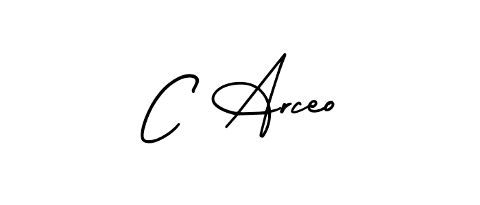 You should practise on your own different ways (AmerikaSignatureDemo-Regular) to write your name (C Arceo) in signature. don't let someone else do it for you. C Arceo signature style 3 images and pictures png