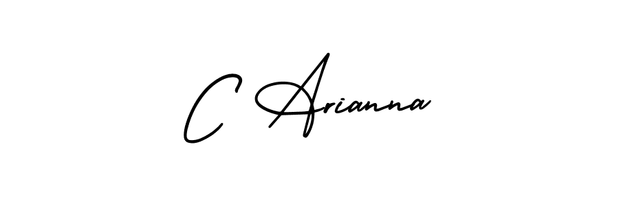 Create a beautiful signature design for name C Arianna. With this signature (AmerikaSignatureDemo-Regular) fonts, you can make a handwritten signature for free. C Arianna signature style 3 images and pictures png