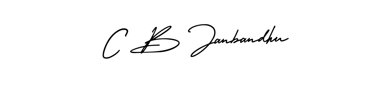 Create a beautiful signature design for name C B Janbandhu. With this signature (AmerikaSignatureDemo-Regular) fonts, you can make a handwritten signature for free. C B Janbandhu signature style 3 images and pictures png