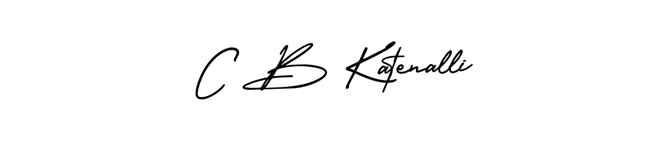 Create a beautiful signature design for name C B Katenalli. With this signature (AmerikaSignatureDemo-Regular) fonts, you can make a handwritten signature for free. C B Katenalli signature style 3 images and pictures png