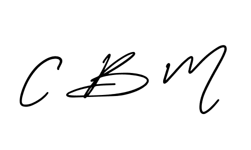 How to make C B M name signature. Use AmerikaSignatureDemo-Regular style for creating short signs online. This is the latest handwritten sign. C B M signature style 3 images and pictures png