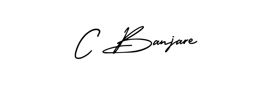 Make a beautiful signature design for name C Banjare. With this signature (AmerikaSignatureDemo-Regular) style, you can create a handwritten signature for free. C Banjare signature style 3 images and pictures png