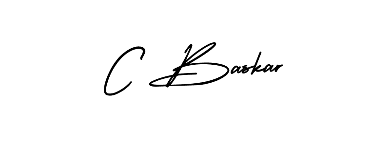 C Baskar stylish signature style. Best Handwritten Sign (AmerikaSignatureDemo-Regular) for my name. Handwritten Signature Collection Ideas for my name C Baskar. C Baskar signature style 3 images and pictures png