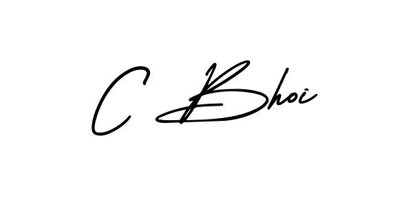 Create a beautiful signature design for name C Bhoi. With this signature (AmerikaSignatureDemo-Regular) fonts, you can make a handwritten signature for free. C Bhoi signature style 3 images and pictures png