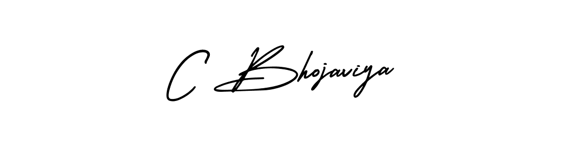 if you are searching for the best signature style for your name C Bhojaviya. so please give up your signature search. here we have designed multiple signature styles  using AmerikaSignatureDemo-Regular. C Bhojaviya signature style 3 images and pictures png