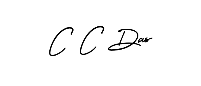 C C Das stylish signature style. Best Handwritten Sign (AmerikaSignatureDemo-Regular) for my name. Handwritten Signature Collection Ideas for my name C C Das. C C Das signature style 3 images and pictures png