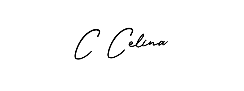 Make a beautiful signature design for name C Celina. With this signature (AmerikaSignatureDemo-Regular) style, you can create a handwritten signature for free. C Celina signature style 3 images and pictures png