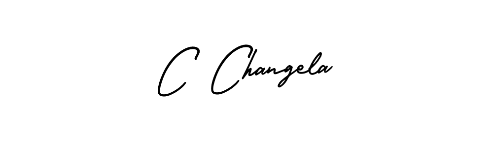 Design your own signature with our free online signature maker. With this signature software, you can create a handwritten (AmerikaSignatureDemo-Regular) signature for name C Changela. C Changela signature style 3 images and pictures png