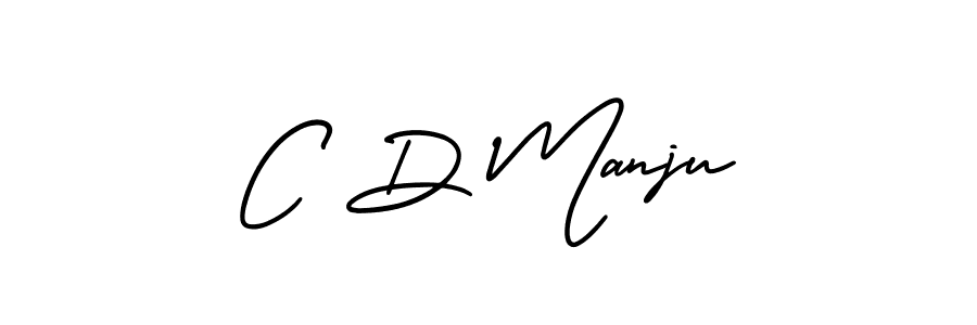 Similarly AmerikaSignatureDemo-Regular is the best handwritten signature design. Signature creator online .You can use it as an online autograph creator for name C D Manju. C D Manju signature style 3 images and pictures png
