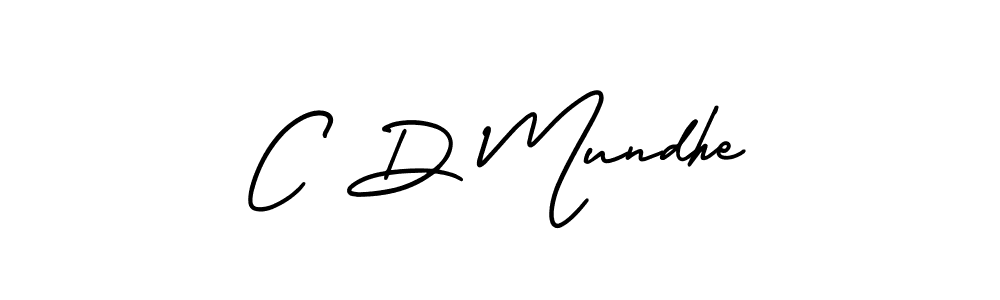 Make a beautiful signature design for name C D Mundhe. With this signature (AmerikaSignatureDemo-Regular) style, you can create a handwritten signature for free. C D Mundhe signature style 3 images and pictures png