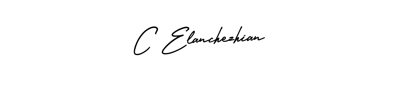 The best way (AmerikaSignatureDemo-Regular) to make a short signature is to pick only two or three words in your name. The name C Elanchezhian include a total of six letters. For converting this name. C Elanchezhian signature style 3 images and pictures png