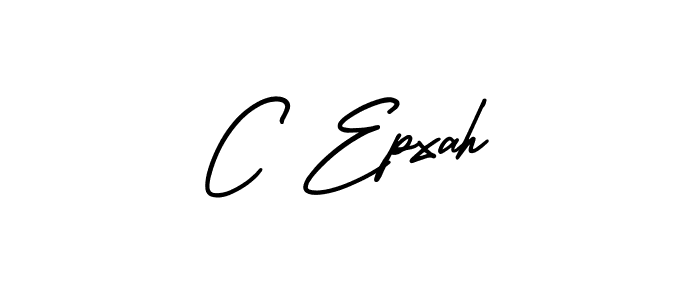 You should practise on your own different ways (AmerikaSignatureDemo-Regular) to write your name (C Epxah) in signature. don't let someone else do it for you. C Epxah signature style 3 images and pictures png